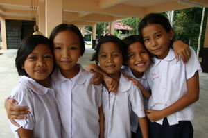 Cute, happy, Thai girls
