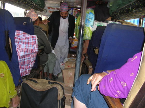 Bus from Kodari to Kathmandu