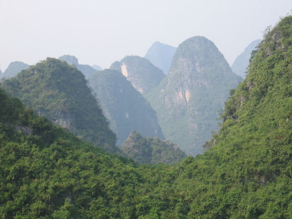 Bergen rond Yangshuo