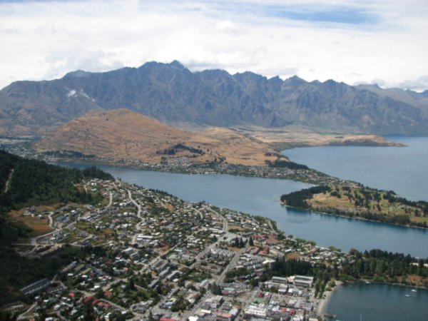 Looking out over Queenstown