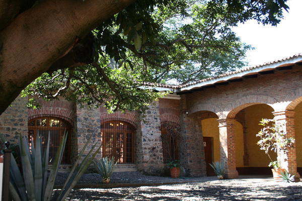 A courtyard in the Hacienda