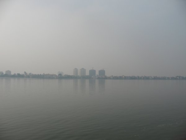 View of Central Hanoi from West Lake
