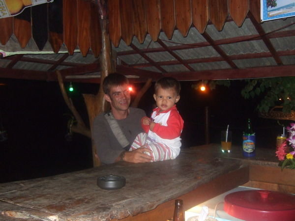 Simon and his son Robbie at Coco