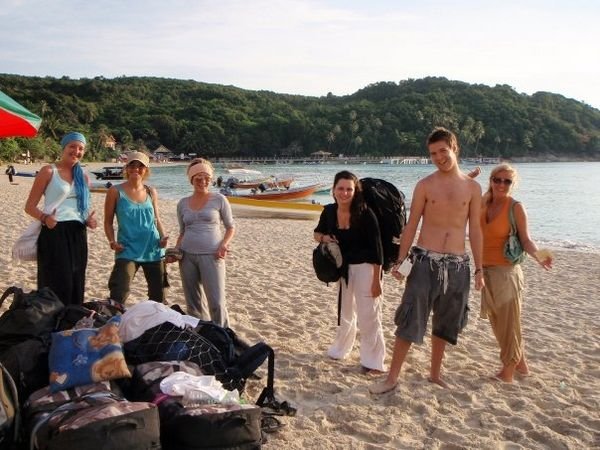 arrival on the beach at perhentian island (kecil)