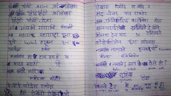 Cuaderno de Hindi