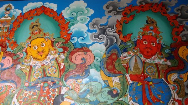 pinturas en Monasterio Bhutia Busty 