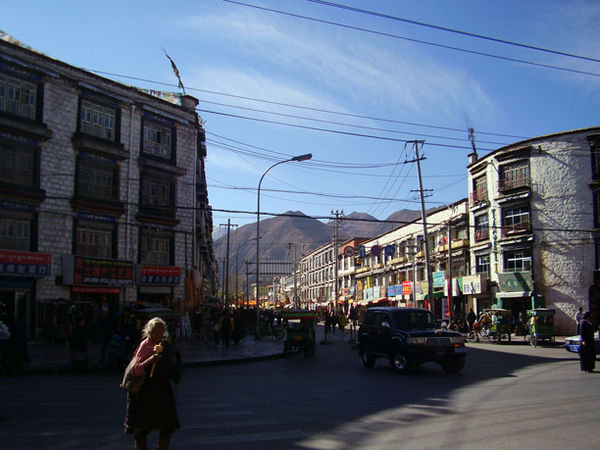 The streets of Lhasa