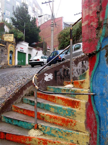 Painted stairway
