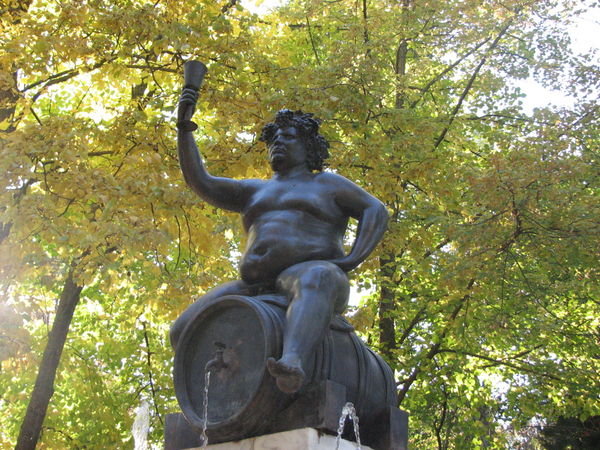 Fat guy statue