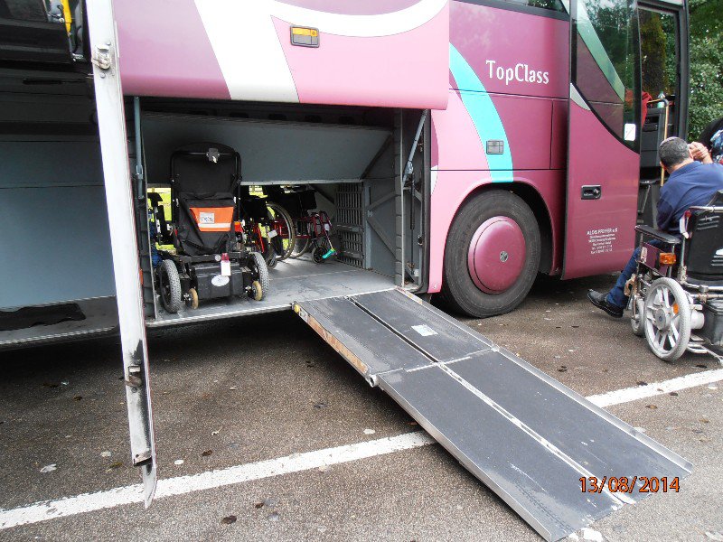 An accessible bus for groups of travelers with disabilities - private owned