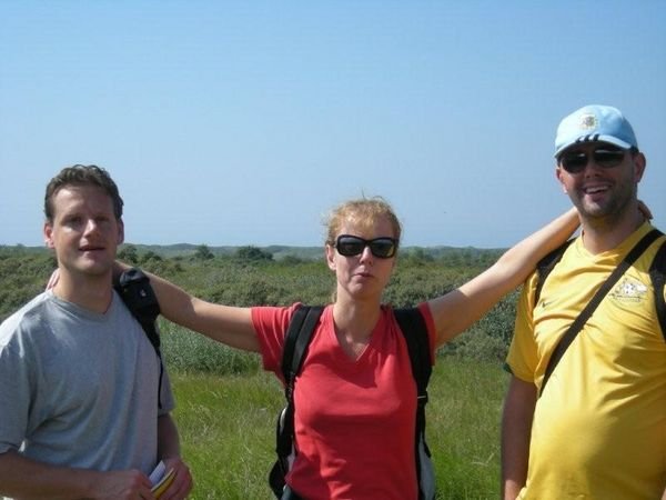 At the start of the walk with Nicolette and Niels.