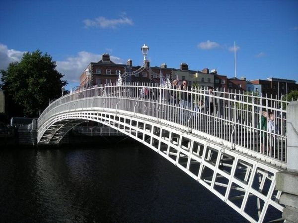 The old footbridge over the Liffy