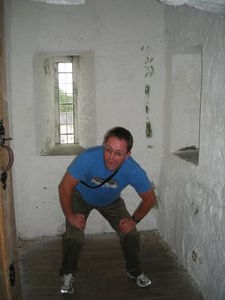 Me "trying" the old toilet......