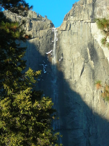Sun on Upper Yosemite Falls