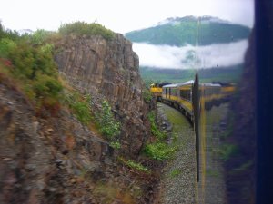 Alaska Railroad down the Seward Highway