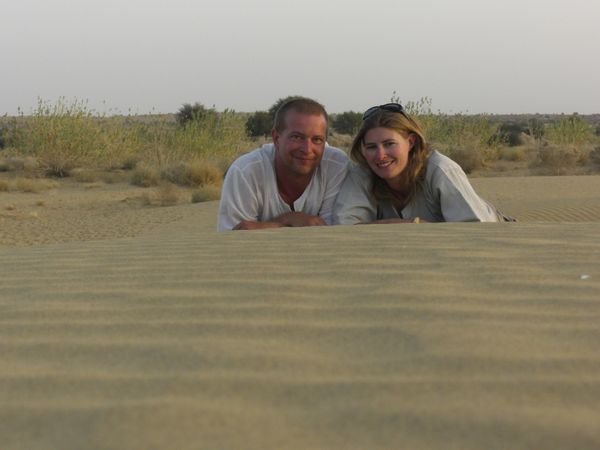 Us in the sand dunes
