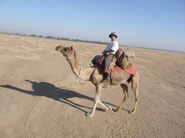 Simon and his camel 'Johnny Walker' 