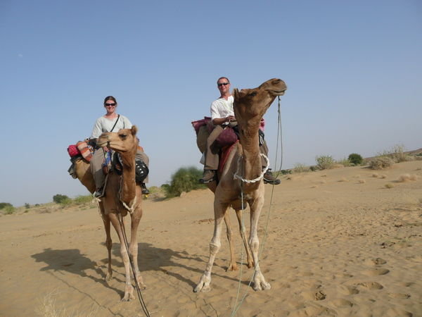 Us and our camels posing for the camera