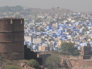 The view of the 'blue city' from the fort, Jodhpu