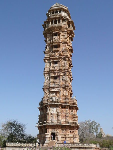The Jaya Stambha (Tower of victory) in the Chittorgarh fort