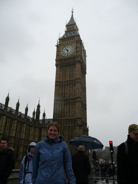 Sandra and Big Ben in the snow