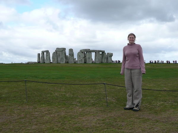 Sandra at Stonehenge