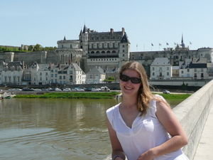 Looking over the Loire river at the Amboise chateau