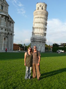Us at the leaning tower of Pisa