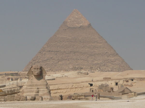 The sphinx and pyramids of Giza