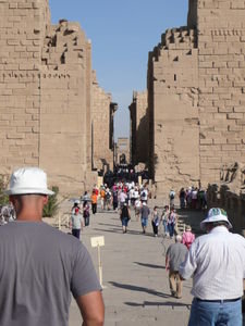 The crowds at Karnak Temple, Luxor