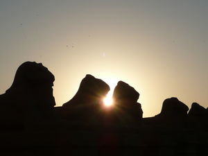 Sunset as leaving Karnak Temple 