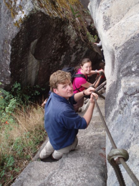 The climb down to the Grande Cave