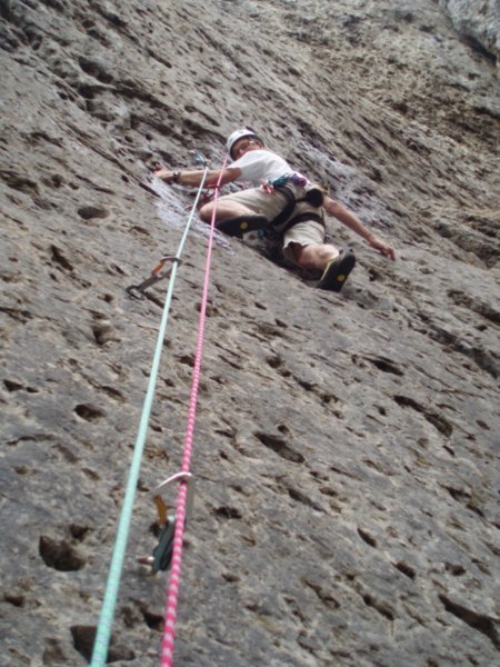 5.10a on double ropes