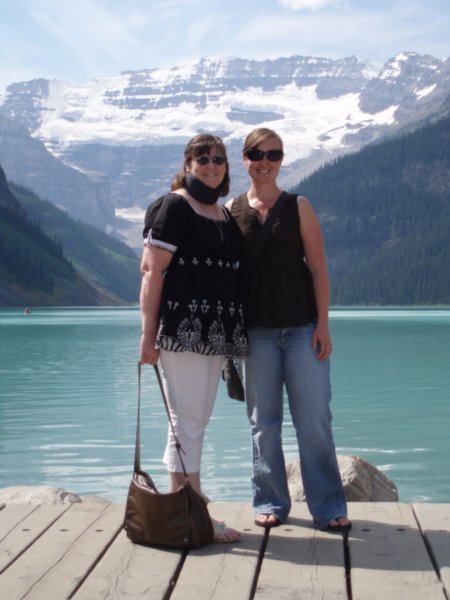 Mum and I at Lake Louise