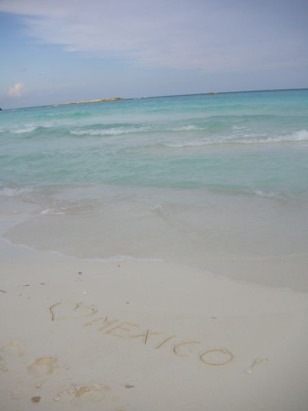 The beach in Cancun