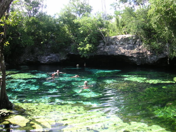 A cenote a bit from Playa del Carmen
