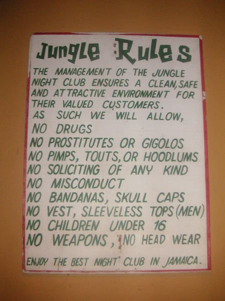 A few more nightclub rules than we have in sweden
