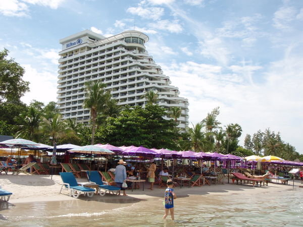 Hilton and beachy restaurants