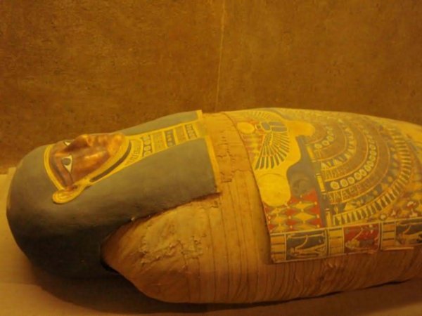 mummy with death mask