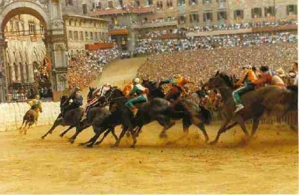 Il Palio the horse race in Siena