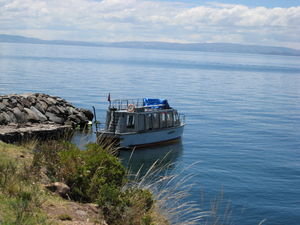 Our ferry leaves us at Taquile Island