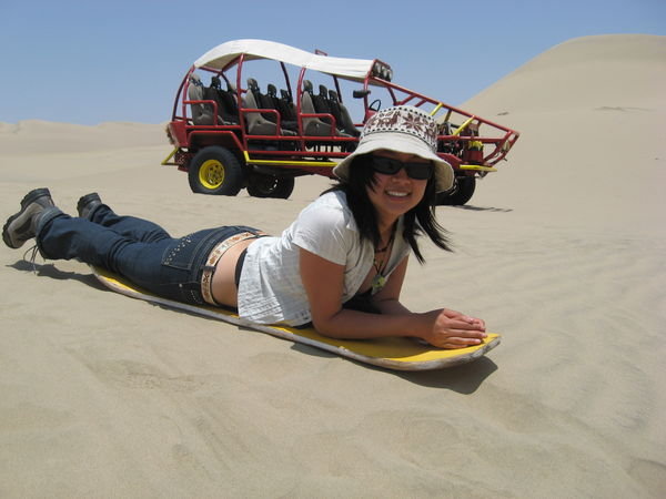 Sand boarding at Huacachina