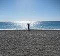Dad on Beach in Nice