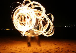 Spinning Fire at Wax Beach Club   