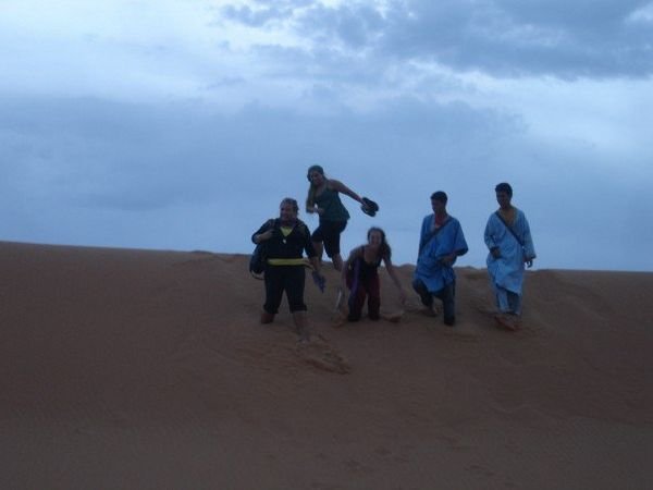 Us on the dunes with some of the locals