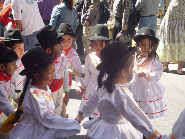 Bowler hats are popular in Bolivia. On little girls they look good; on old ladies they look hilarious