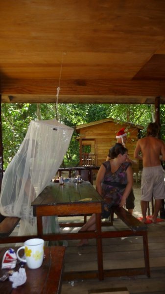 Dom fighting off the mozzies 