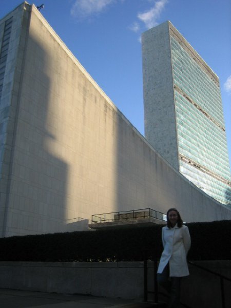 Mel outside the UN