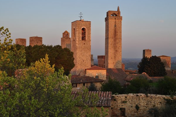 San Gimignano Towers at Sunset