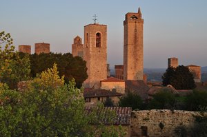 San Gimignano Towers at Sunset